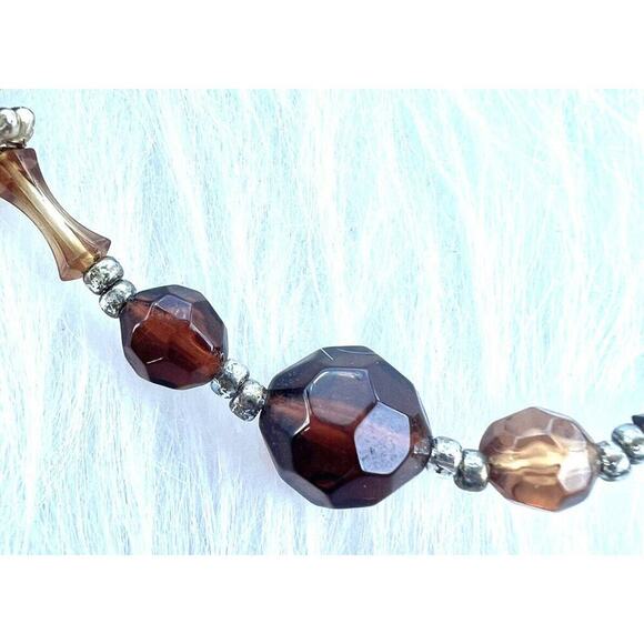 -NECKLACE vintage 1970'S brown bead - Picture 4 of 10